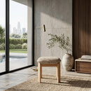 Cushioned Oak Stool | Eleonora Lottie | Oroatrade.com