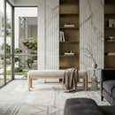 Cushioned Oak Bench | Eleonora Lottie