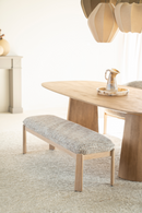 Cushioned Oak Bench | Eleonora Lottie | Oroatrade.com