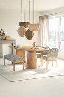 Cushioned Oak Bench | Eleonora Lottie | Oroatrade.com