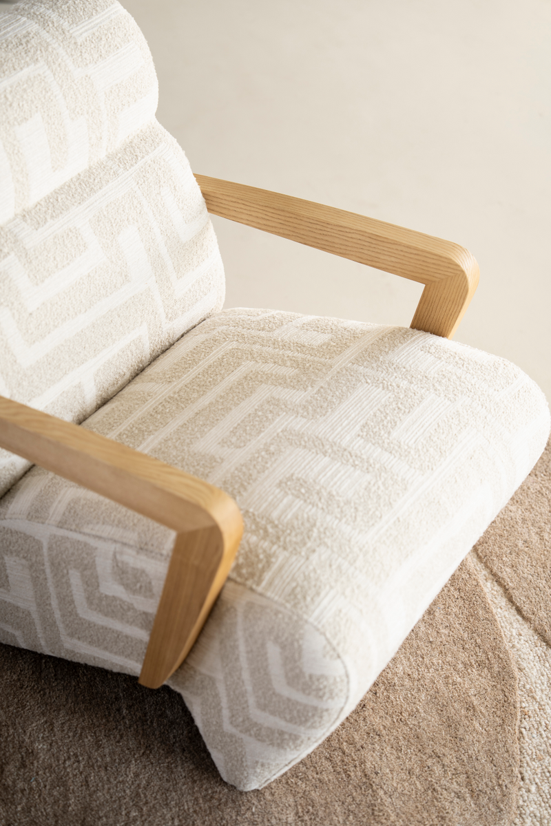 Printed Fabric Lounge Armchair | Eleonora Olek | Oroatrade.com