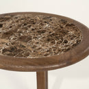 Wood Framed Marble Side Table | Eleonora Vito