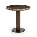 Hospitality furniture - Brown Marble Pedestal Side Table - www.oroatrade.com