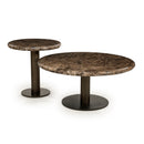 Hospitality furniture - Brown Marble Pedestal Side Table - www.oroatrade.com