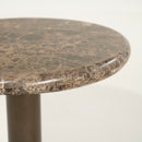 Hospitality furniture - Brown Marble Pedestal Side Table - www.oroatrade.com