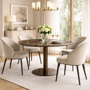 Brown Marble Pedestal Dining Table | Eleonora Luigi