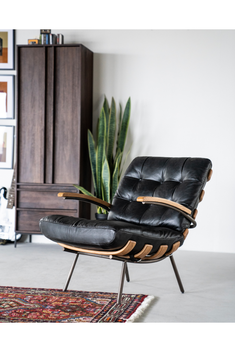 Black Leather Armchair | Eleonora Bastiaan | Oroatrade.com