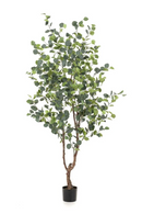 Faux Green Leafy Tree Set (2) | Emerald Eucalyptus | Oroatrade.com