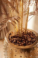 Artificial Metallic Tropical Plant | Emerald Areca | Oroatrade.com