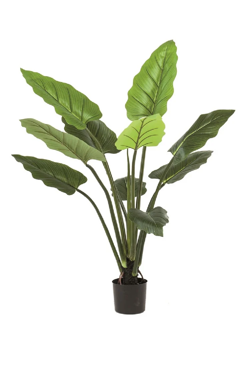 Green Heatleaf Faux Plant Set (2) | Emerald Philodendron | Oroatrade.com
