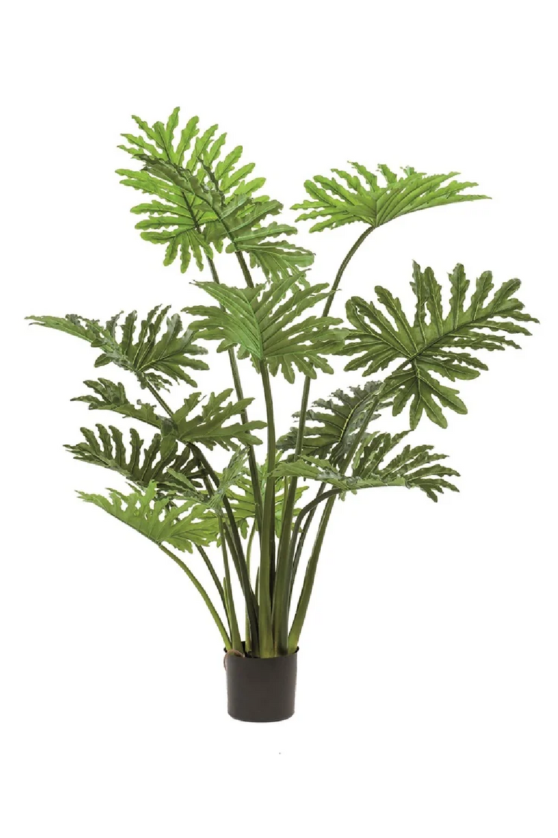 Green Split-Leaf Faux Plant Set (2) | Emerald Philodendron Selloum | Oroatrade.com