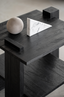 Black Teak Architectural Side Table | Ethnicraft Abstract | Oroatrade.com
