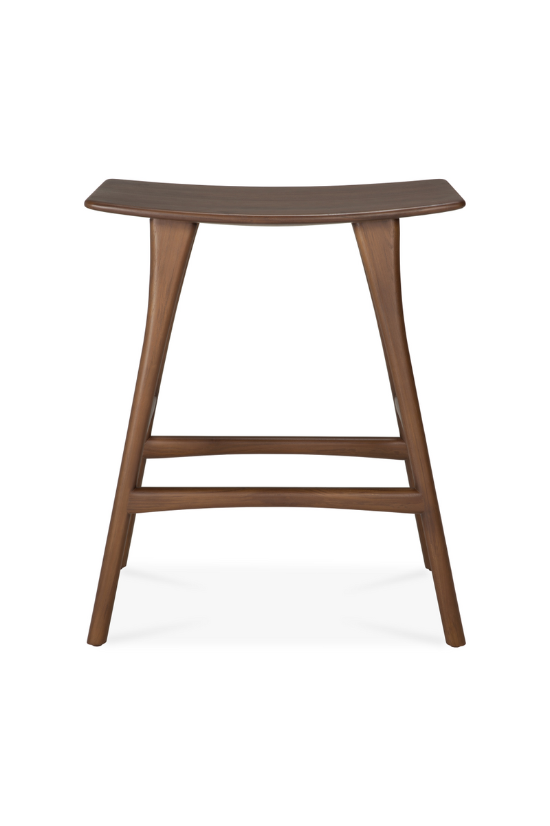 Varnished Teak Counter Stool | Ethnicraft Osso | Oroatrade.com