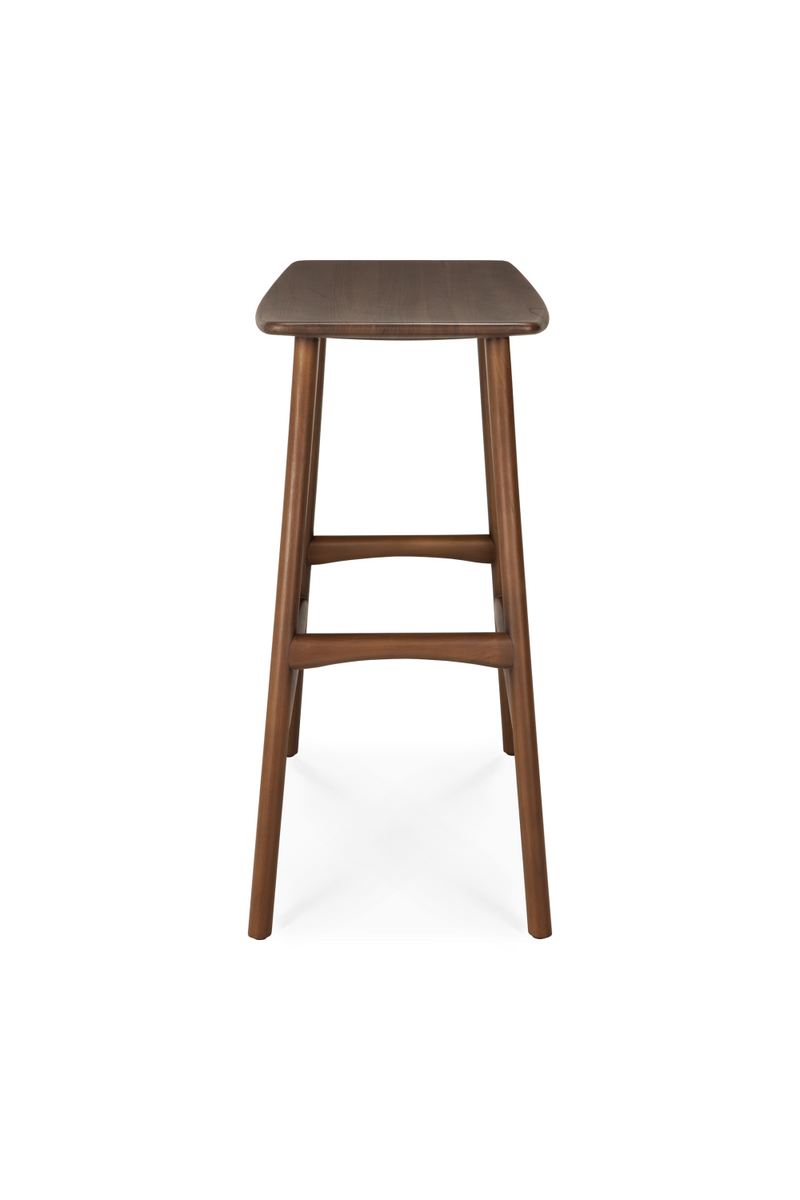 Varnished Teak Counter Stool | Ethnicraft Osso | Oroatrade.com