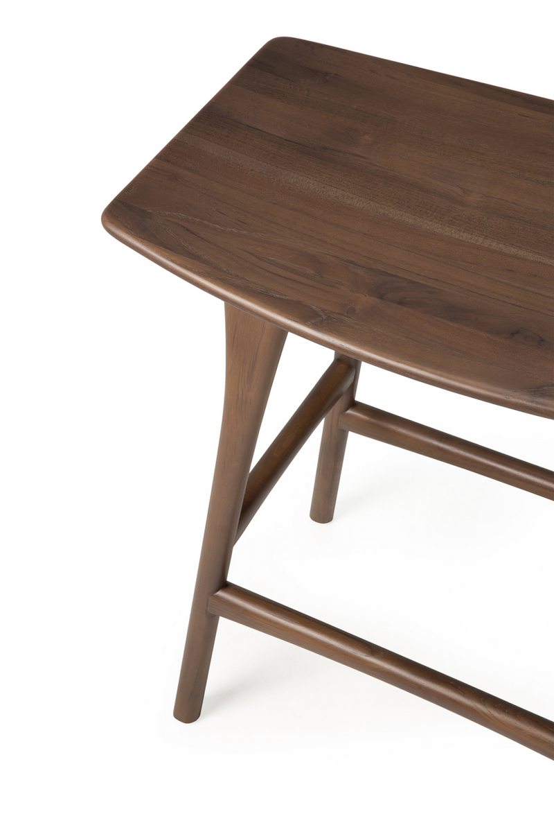 Varnished Teak Counter Stool | Ethnicraft Osso | Oroatrade.com