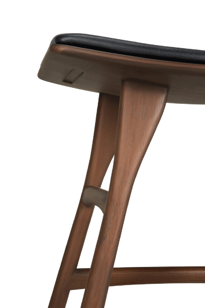 Varnished Teak Stool | Ethnicraft Osso | Oroatrade.com