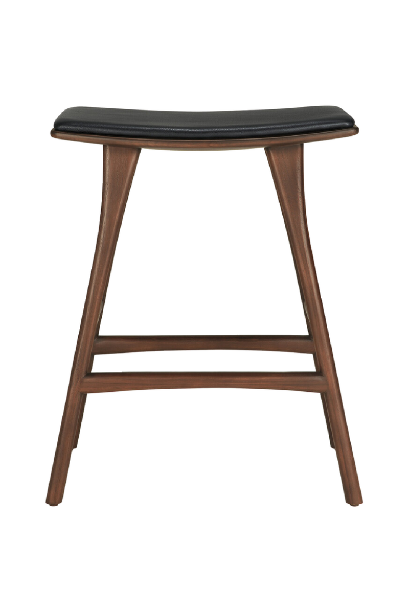 Varnished Teak Counter Stool | Ethnicraft Osso | Oroatrade.com