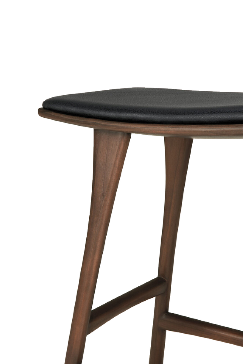 Varnished Teak Counter Stool | Ethnicraft Osso | Oroatrade.com