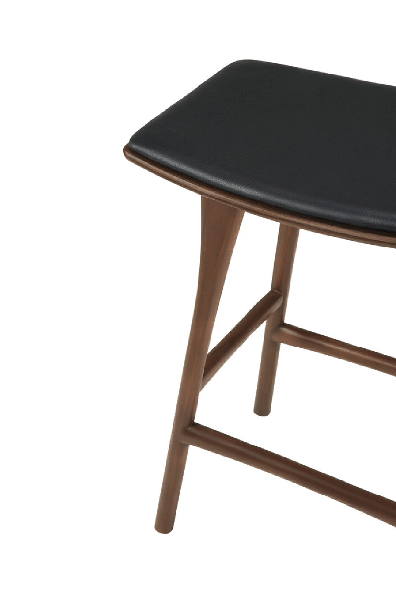 Varnished Teak Counter Stool | Ethnicraft Osso | Oroatrade.com