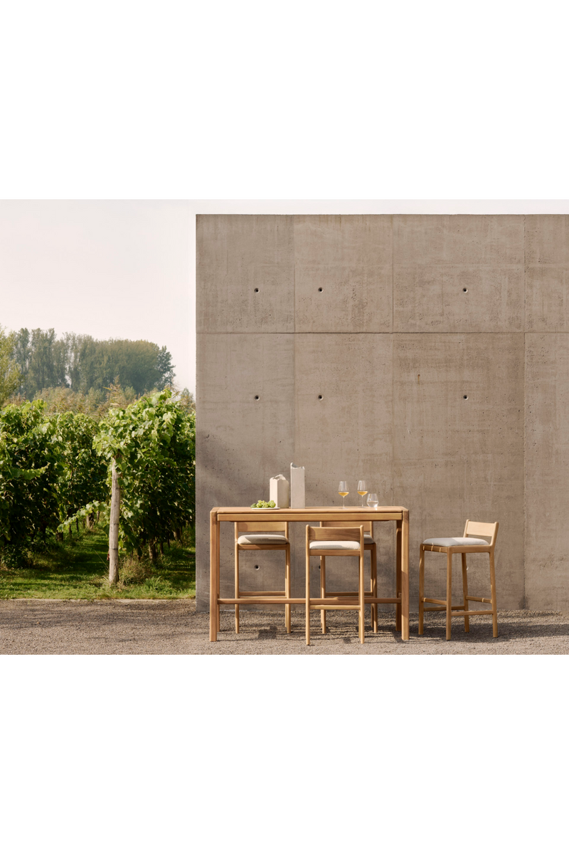 Natural Teak Outdoor Bar Table | Ethnicraft Jack | Oroatrade.com