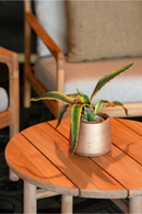 Round Slatted Outdoor Coffee Table | Ethnicraft Quatro | Oroatrade.com