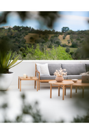 Round Slatted Outdoor Coffee Table | Ethnicraft Quatro | Oroatrade.com