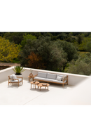 Round Slatted Outdoor Coffee Table | Ethnicraft Quatro | Oroatrade.com