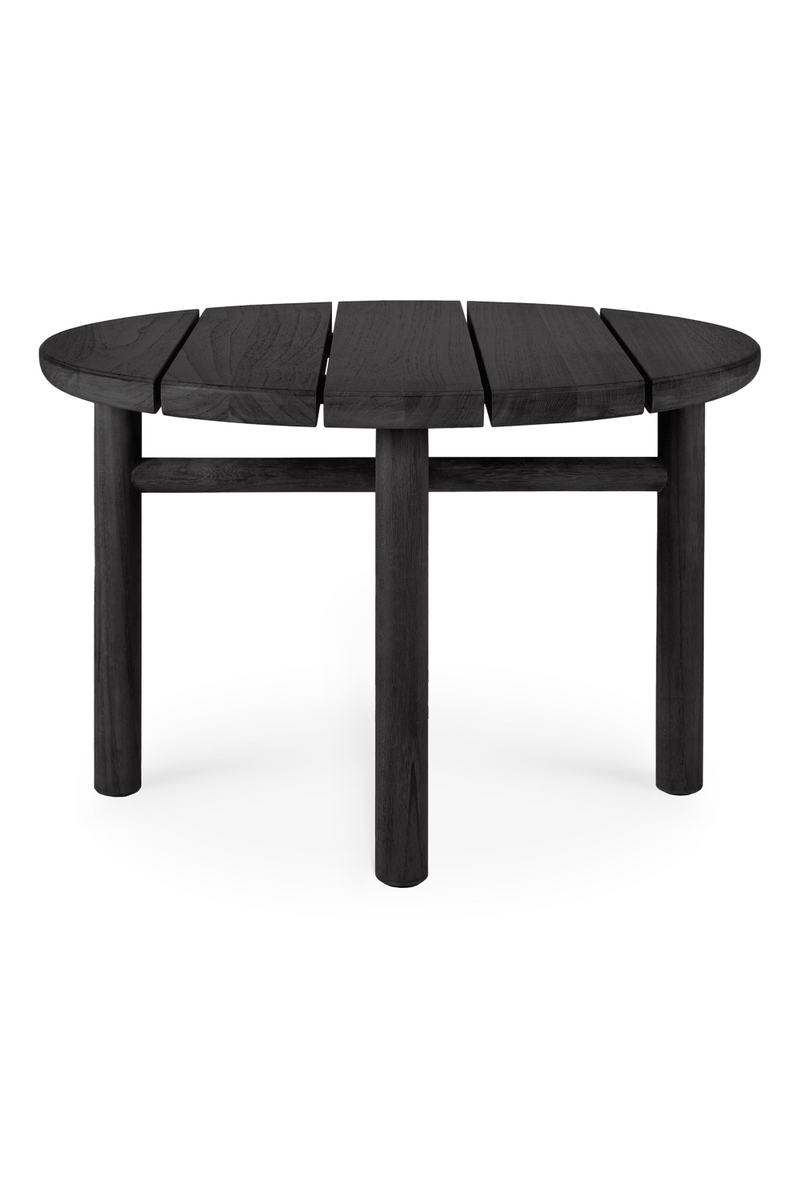 Round Slatted Outdoor Coffee Table | Ethnicraft Quatro | Oroatrade.com
