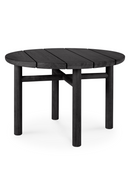 Round Slatted Outdoor Coffee Table | Ethnicraft Quatro | Oroatrade.com