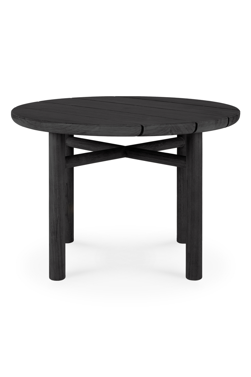 Round Slatted Outdoor Coffee Table | Ethnicraft Quatro | Oroatrade.com