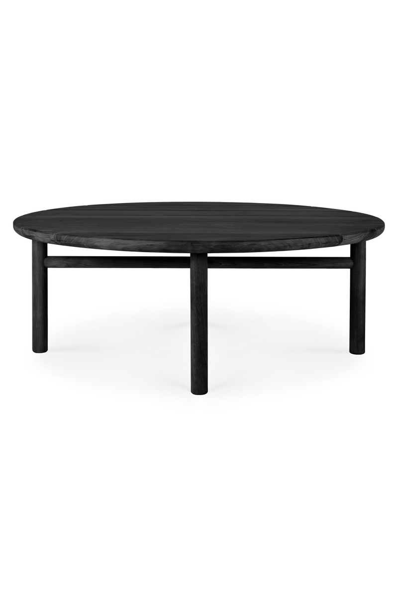 Round Slatted Outdoor Coffee Table | Ethnicraft Quatro | Oroatrade.com