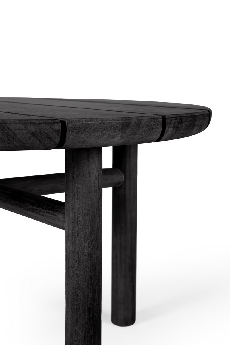 Round Slatted Outdoor Coffee Table | Ethnicraft Quatro | Oroatrade.com