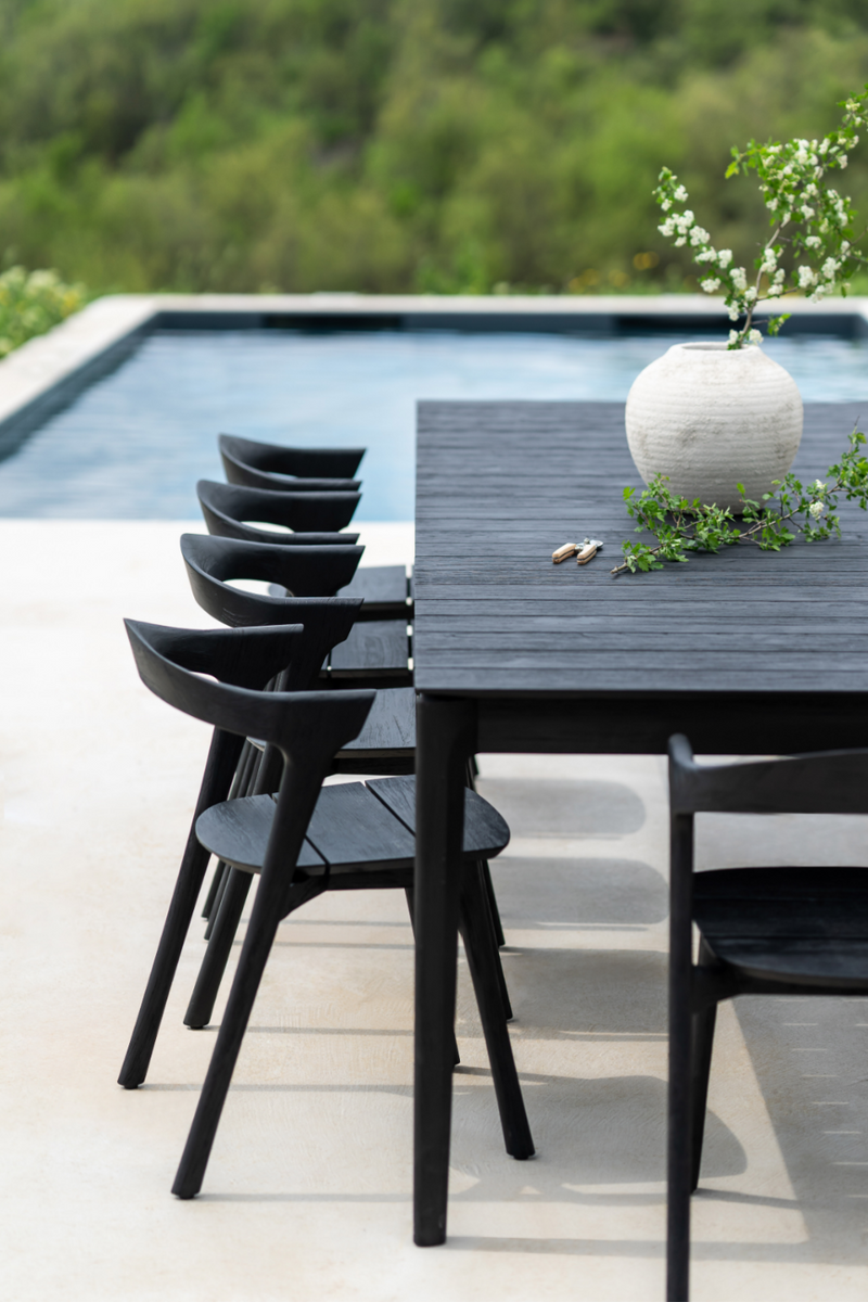 Black Teak Outdoor Dining Table | Ethnicraft Bok