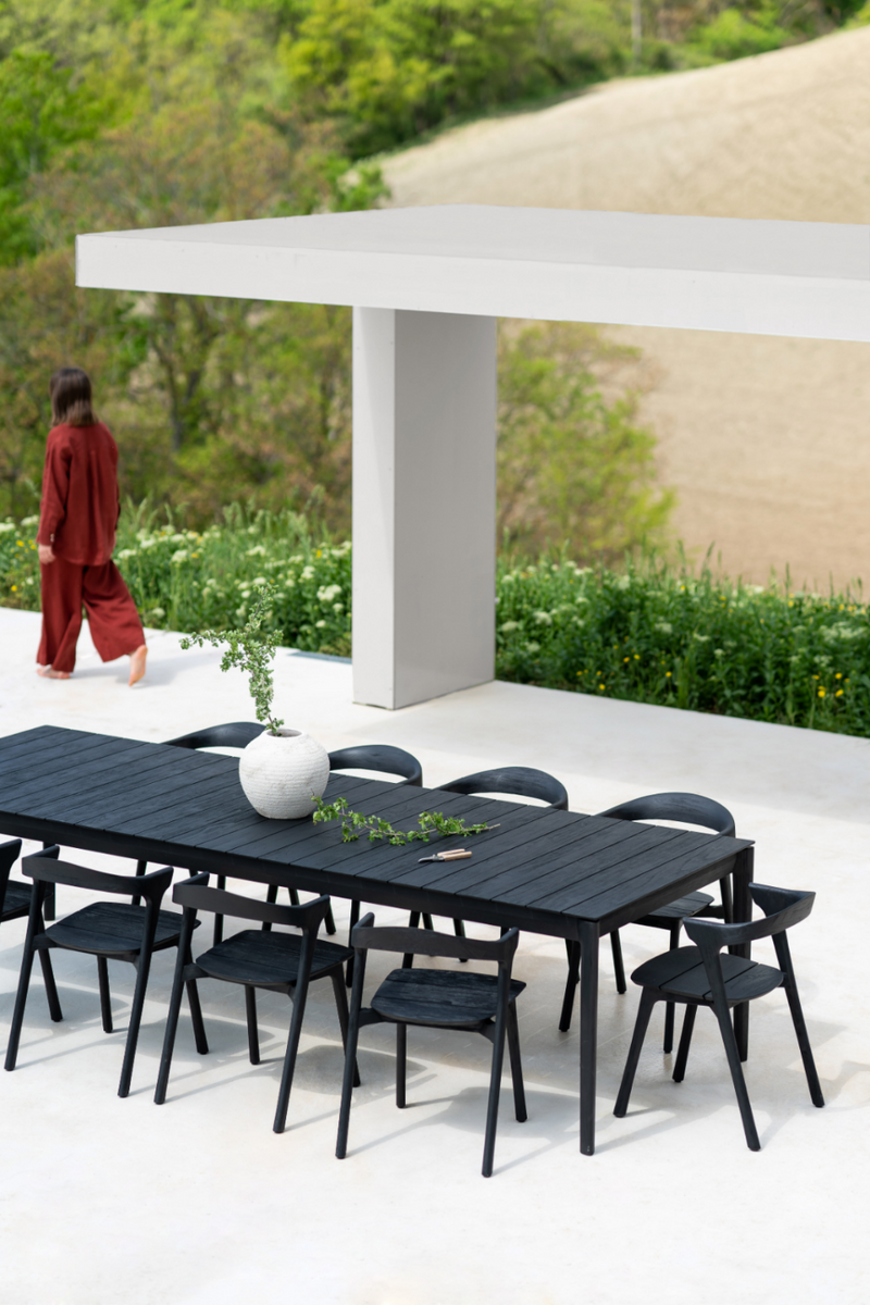 Black Teak Outdoor Dining Table | Ethnicraft Bok