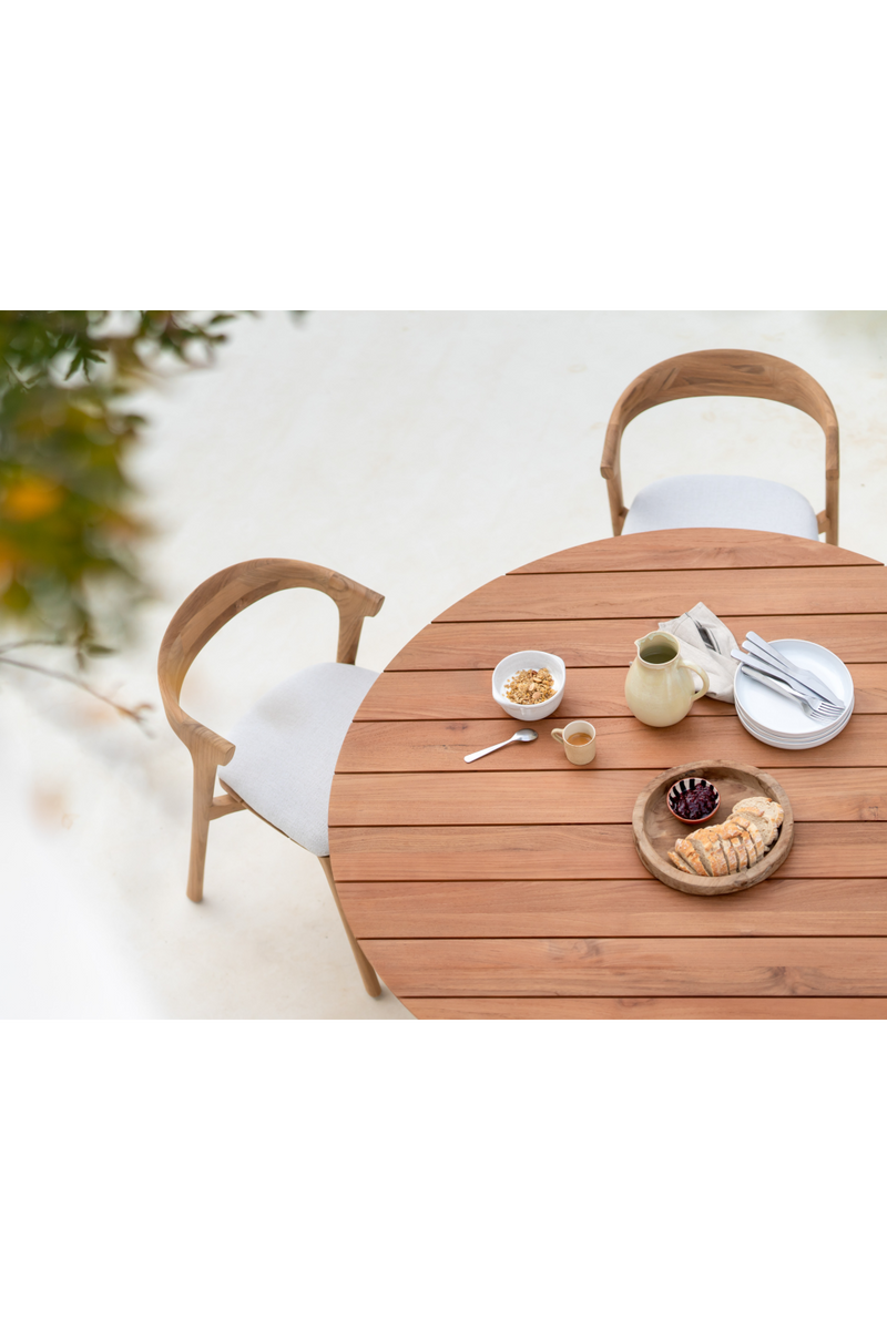 Solid Teak Outdoor Dining Table | Ethnicraft Circle | Oroatrade.com