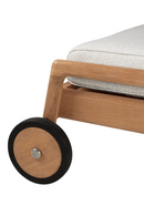 Teak Wheeled Adjustable Outdoor Lounger | Ethnicraft Jack | Oroatrade.com