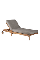 Teak Wheeled Adjustable Outdoor Lounger | Ethnicraft Jack | Oroatrade.com