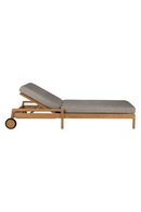 Teak Wheeled Adjustable Outdoor Lounger | Ethnicraft Jack | Oroatrade.com