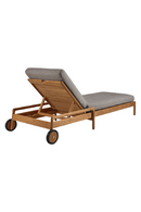 Teak Wheeled Adjustable Outdoor Lounger | Ethnicraft Jack | Oroatrade.com