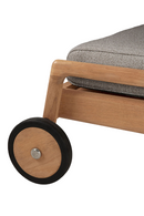 Teak Wheeled Adjustable Outdoor Lounger | Ethnicraft Jack | Oroatrade.com