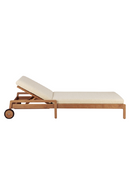 Teak Wheeled Adjustable Outdoor Lounger | Ethnicraft Jack | Oroatrade.com