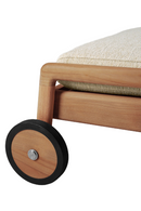 Teak Wheeled Adjustable Outdoor Lounger | Ethnicraft Jack | Oroatrade.com