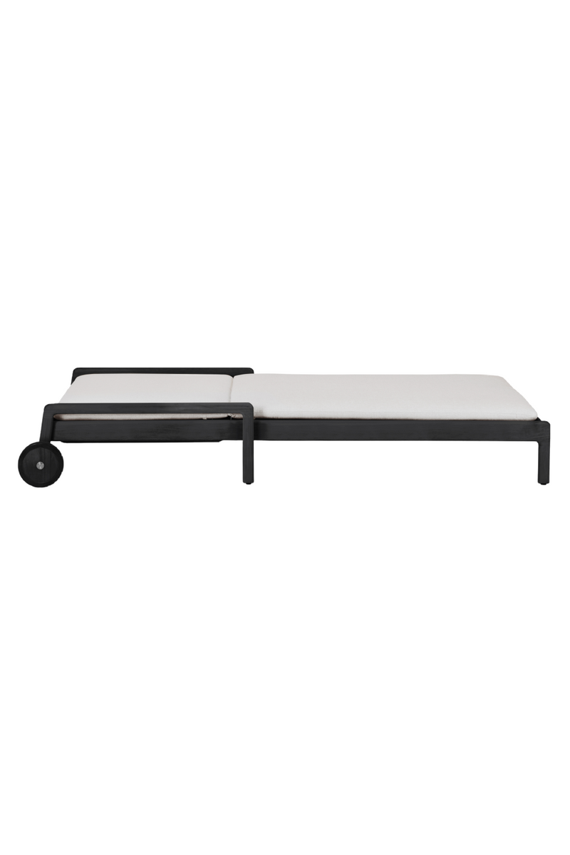 Cushioned Black Outdoor Adjustable Lounger | Ethnicraft Jack | Oroatrade.com