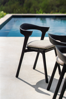Black Teak Outdoor Dining Chair | Ethnicraft Bok | Oroatrade.com