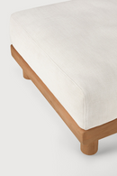 White Cushioned Outdoor Ottoman | Ethnicraft Monocle | Oroatrade.com