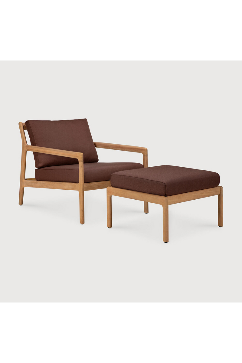 Natural Teak Outdoor Ottoman | Ethnicraft Jack | Oroatrade.com