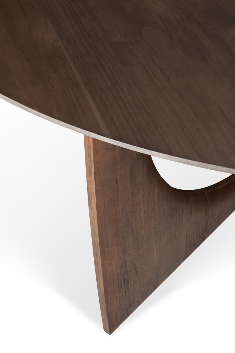 Brown Teak Dining Table | Ethnicraft Geometric | Oroatrade.com