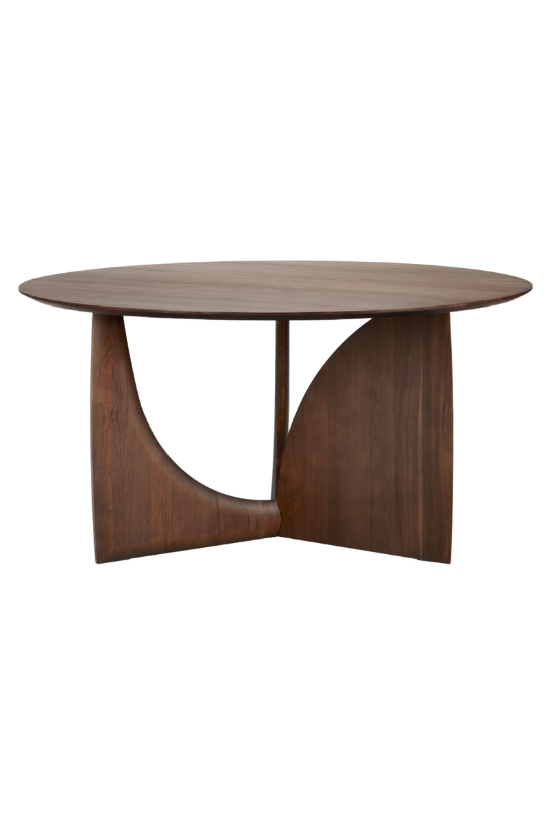 Brown Teak Dining Table | Ethnicraft Geometric | Oroatrade.com