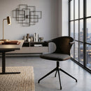 Hospitality furniture - Varnished Teak Cushioned Office Chair - www.oroatrade.com