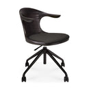Hospitality furniture - Varnished Teak Cushioned Office Chair - www.oroatrade.com